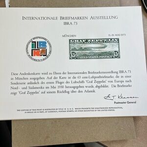 Graf Zeppelin Commemorative Card 1973 Lot of 5